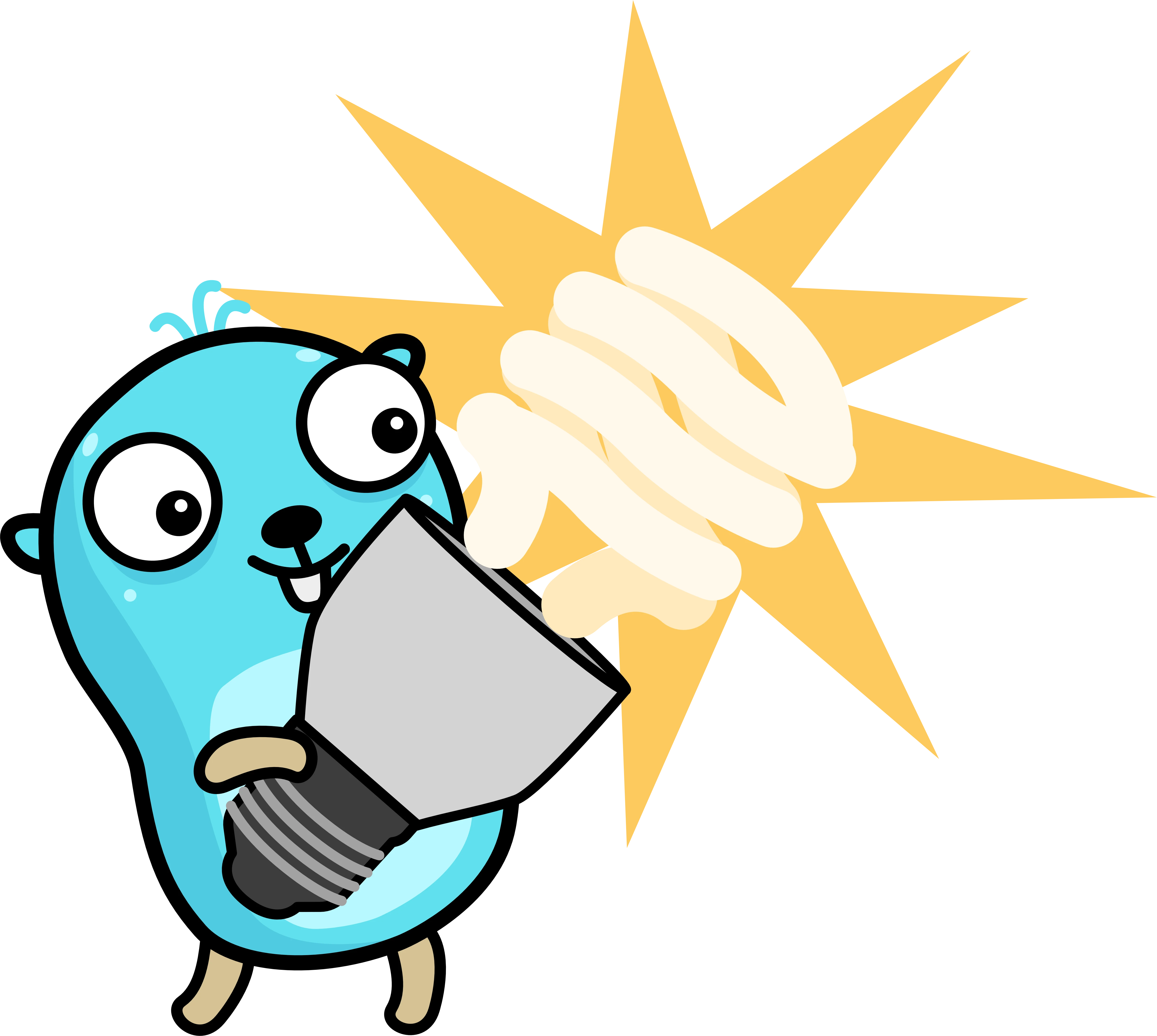 Gopher mascot representing Go programming