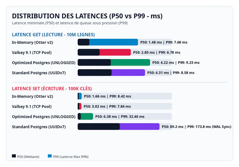 Distribution des Latences P50 & P99